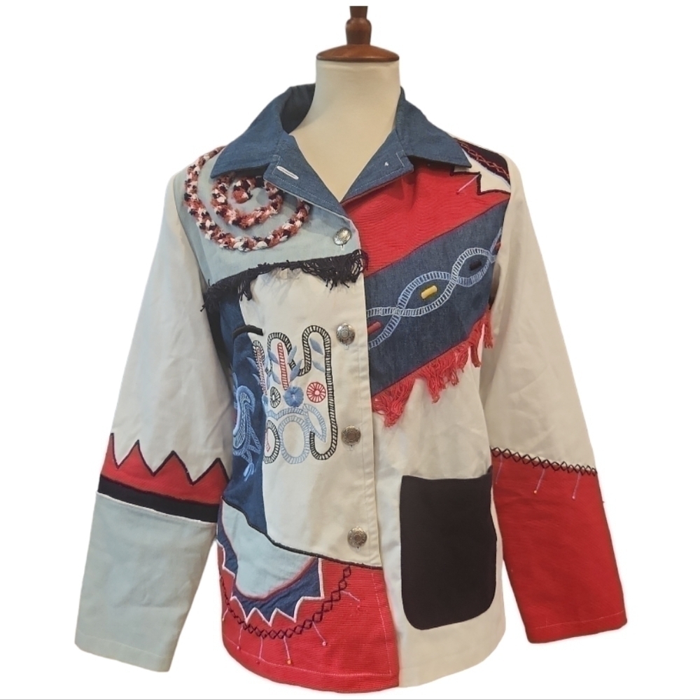 INDIGO Moon western patchwork jacket